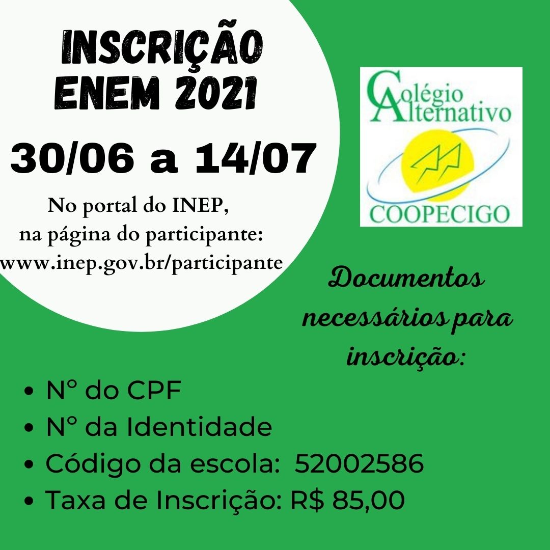 Inscrição ENEM 2021